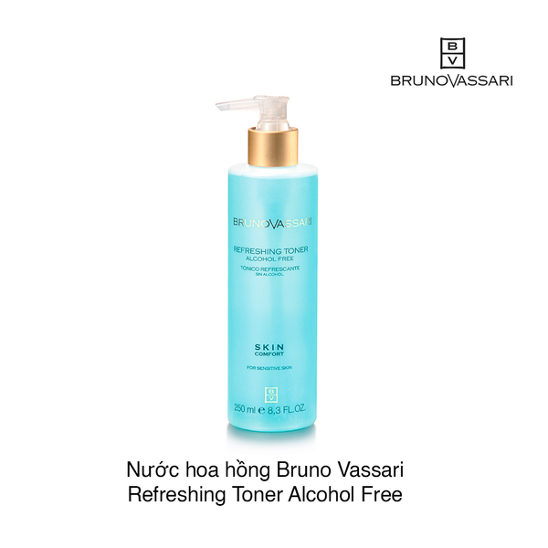 Nước hoa hồng Bruno Vassari Refreshing Toner Alcohol Free 250ml (Chai)