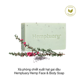 Xà phòng chiết xuất hạt gai dầu Hemptuary Hemp Face & Body Soap 100g (Thỏi)