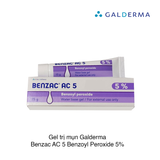 Gel trị mụn Galderma Benzac AC 5 Benzoyl Peroxide 5%