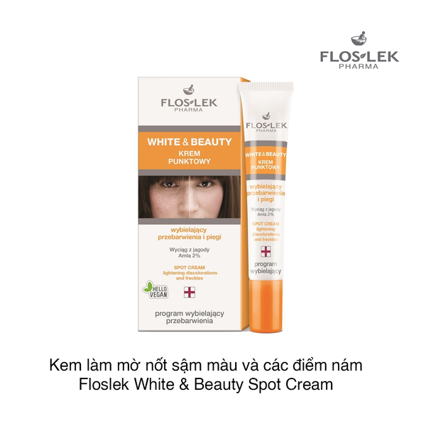 Kem làm mờ nốt sậm màu và các điểm nám Floslek White & Beauty Spot Cream 20ml (Hộp)