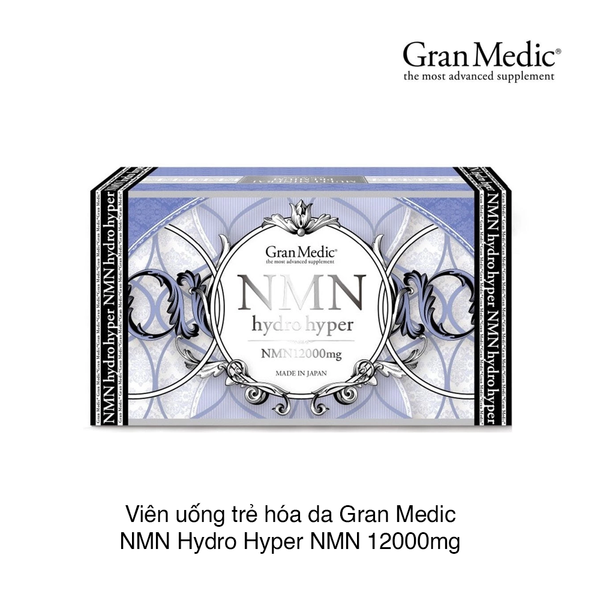 Viên uống trẻ hóa da Gran Medic NMN Hydro Hyper NMN 12000mg (80 viên)