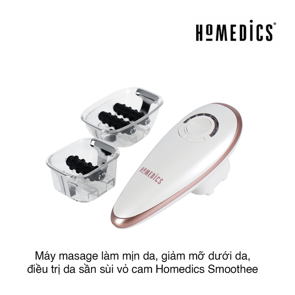 Máy masage hút chân không làm mịn da, giảm mỡ dưới da, điều trị da sần sùi vỏ cam Homedics Smoothee CELL-500-EU (Hộp)