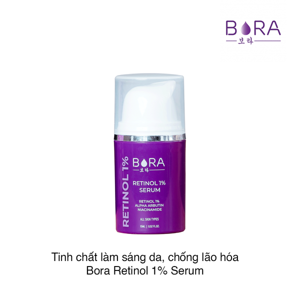 Tinh chất làm sáng da, chống lão hóa Bora Retinol 1% Serum 15ml