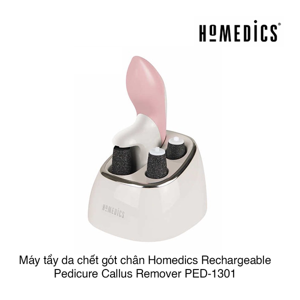 Máy tẩy da chết gót chân Homedics Rechargeable Pedicure Callus Remover PED-1301 (Hộp)