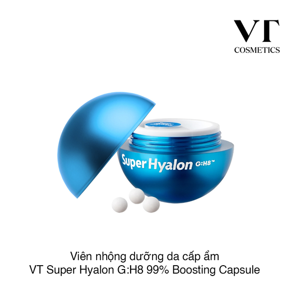 Viên nhộng dưỡng da cấp ẩm VT Super Hyalon G:H8 99% Boosting Capsule (30 viên) (Hộp)