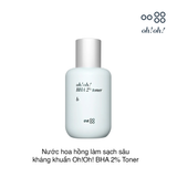 Nước hoa hồng làm sạch sâu kháng khuẩn Oh!Oh! BHA 2% Toner 75ml