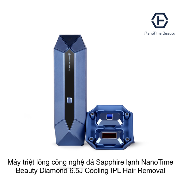 Máy triệt lông công nghệ đá Sapphire lạnh NanoTime Beauty Diamond 6.5J Cooling IPL Hair Removal #Blue B65PRO (Hộp)