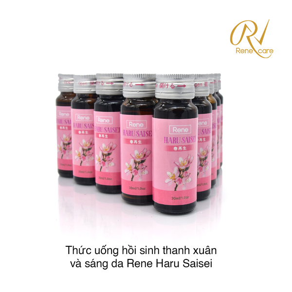 Thức uống hồi sinh thanh xuân và sáng da Rene Haru Saisei (30ml x 10 chai) (Hộp)