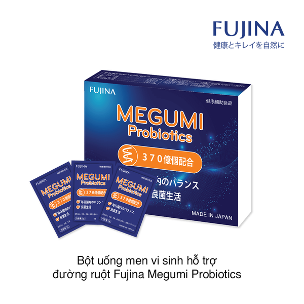 Bột uống men vi sinh hỗ trợ đường ruột Fujina Megumi Probiotics (2g x 15 gói) (Hộp)