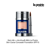 Kem nền + che khuyết điểm La Prairie Skin Caviar Concealer Foundation SPF15 #N-10 Crème Peche (30ml + 2g)