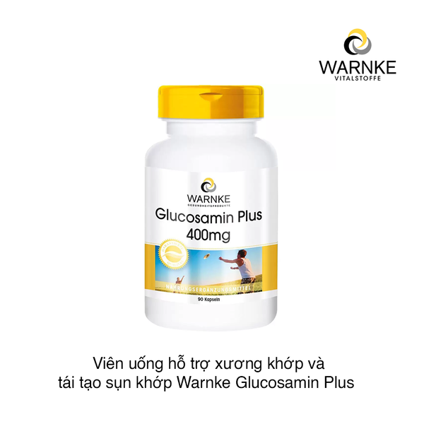 Viên uống hỗ trợ xương khớp và tái tạo sụn khớp Warnke Glucosamin Plus 400mg (90 viên) (Hũ)