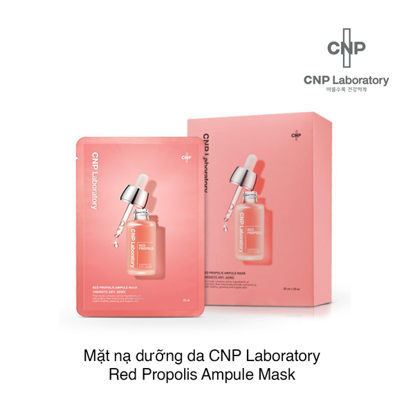 Mặt nạ dưỡng da CNP Laboratory Red Propolis Ampule Mask (25mlx10 miếng - Hồng) (Hộp)
