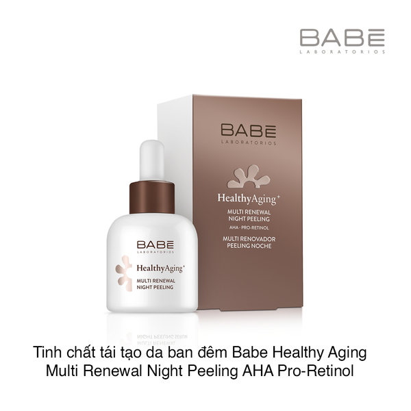 Tinh chất tái tạo da ban đêm Babe Healthy Aging Multi Renewal Night Peeling AHA Pro-Retinol 30ml