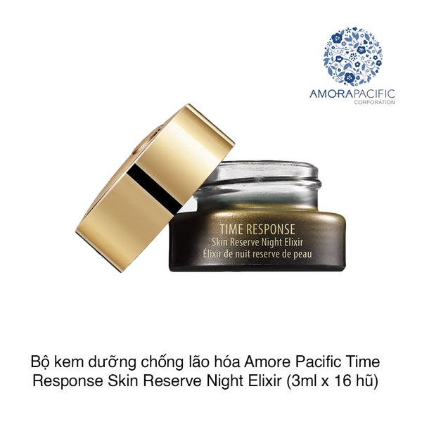 Bộ kem dưỡng chống lão hóa Amore Pacific Time Response Skin Reserve Night Elixir (3ml x 16 hũ) (Hộp)