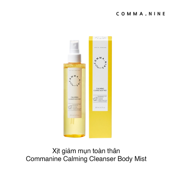 Xịt giảm mụn toàn thân Commanine Calming Cleanser Body Mist 200ml