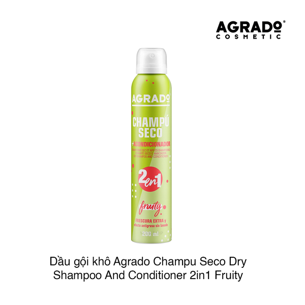 Dầu gội khô Agrado Champu Seco Dry Shampoo And Conditioner 2in1 200ml