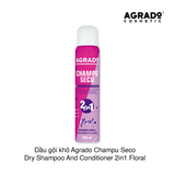 Dầu gội khô Agrado Champu Seco Dry Shampoo And Conditioner 2in1 200ml