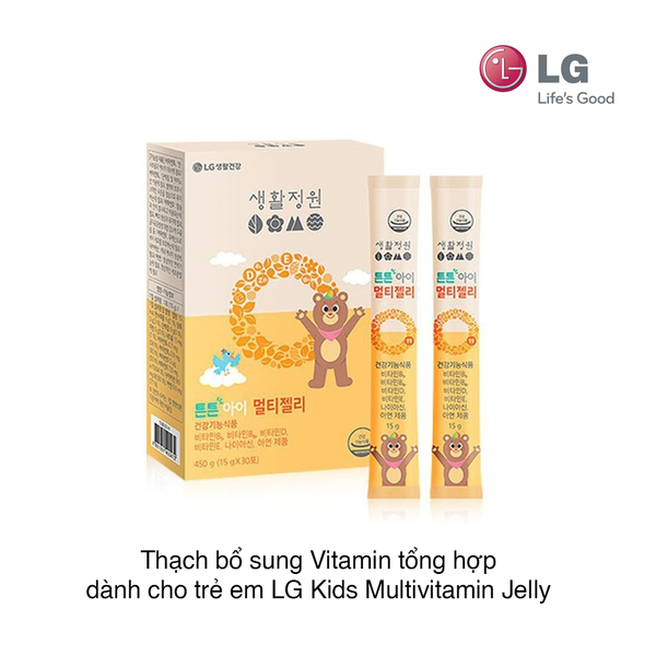 Thạch vitamin tổng hợp tăng đề kháng dành cho trẻ em LG Kids Multivitamin Jelly 450g (15g x 30 gói)