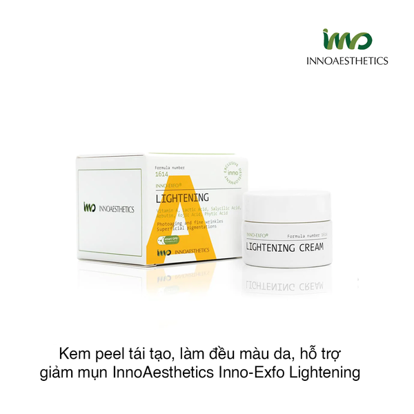 Kem peel tái tạo, làm đều màu da, hỗ trợ giảm mụn InnoAesthetics Inno-Exfo Lightening 15g