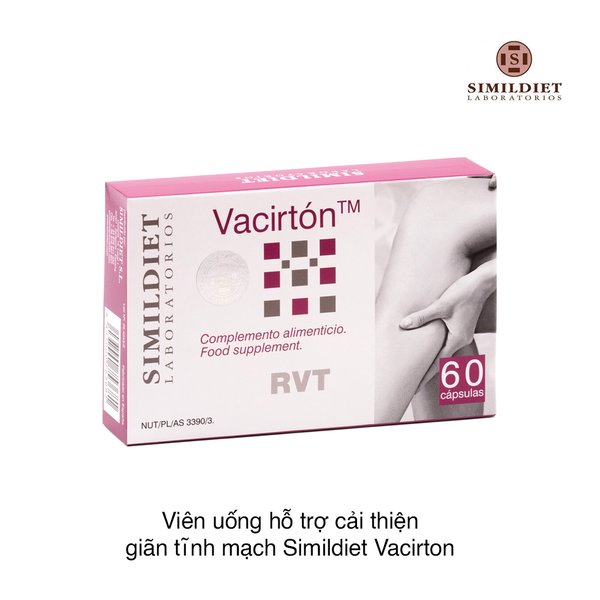 Viên uống hỗ trợ cải thiện giãn tĩnh mạch Simildiet Vacirton (60 viên) (Hộp)