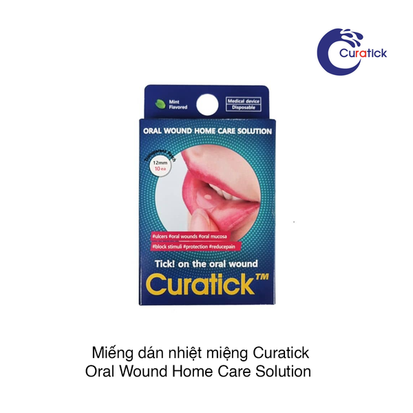 Miếng dán nhiệt miệng Curatick Oral Wound Home Care Solution #Mint Flavored (10 miếng)