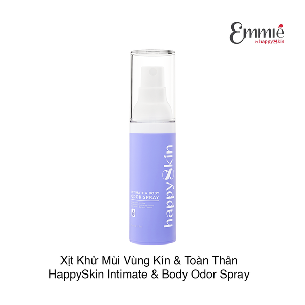 Xịt khử mùi vùng kín & toàn thân HappySkin Intimate & Body Odor Spray 30ml (Hộp)