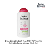 Dung dịch làm sạch toàn thân và vùng kín Corine De Farme Intimate Wash 2In1 250ml