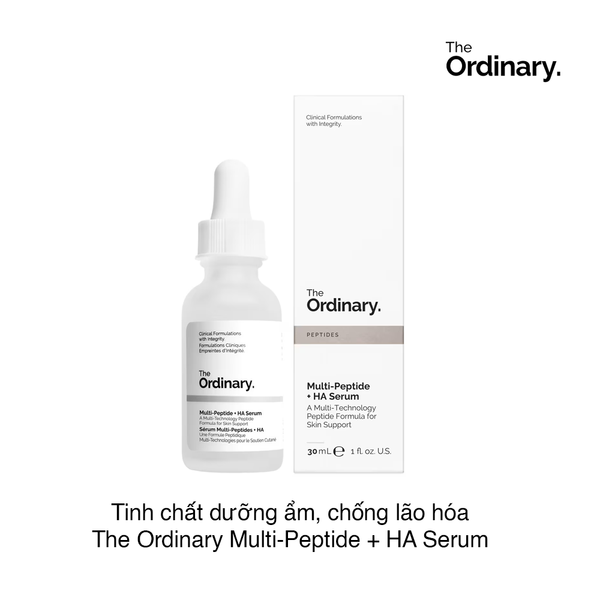 Tinh chất dưỡng ẩm, chống lão hóa The Ordinary Multi-Peptide + HA Serum