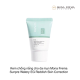 Kem chống nắng cho da mụn Mona Frema Sunpre Watery EG Reddish Skin Correction Watery Sunscreen 30ml