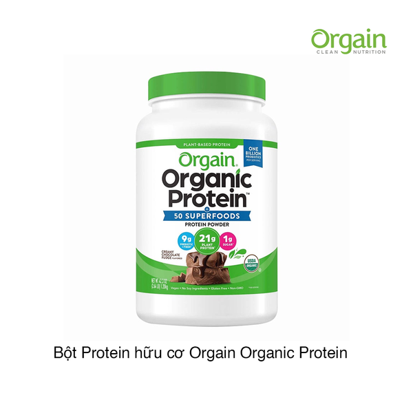 Bột Protein hữu cơ Orgain Organic Protein 1.2kg (Xanh lá)