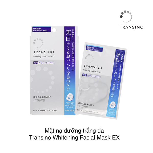 Mặt nạ dưỡng trắng da Transino Whitening Facial Mask EX (20ml x 4 miếng)