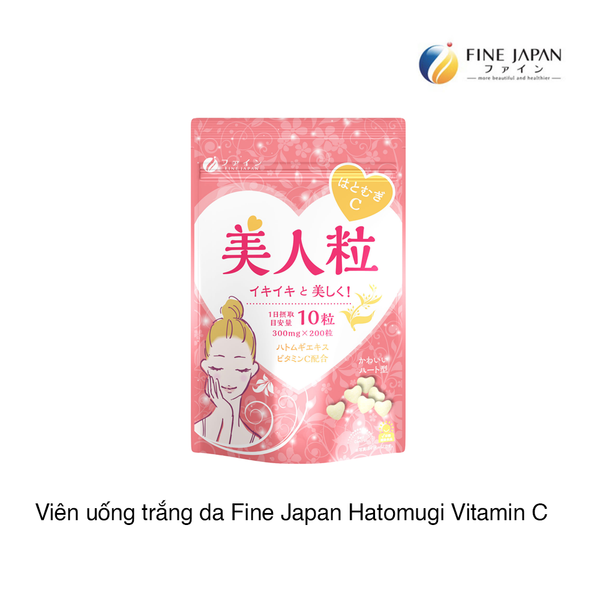 Viên uống trắng da Fine Japan Hatomugi Vitamin C 200 viên