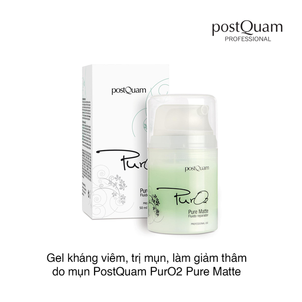 Gel kháng viêm, trị mụn, làm giảm thâm do mụn PostQuam PurO2 Pure Matte 50ml