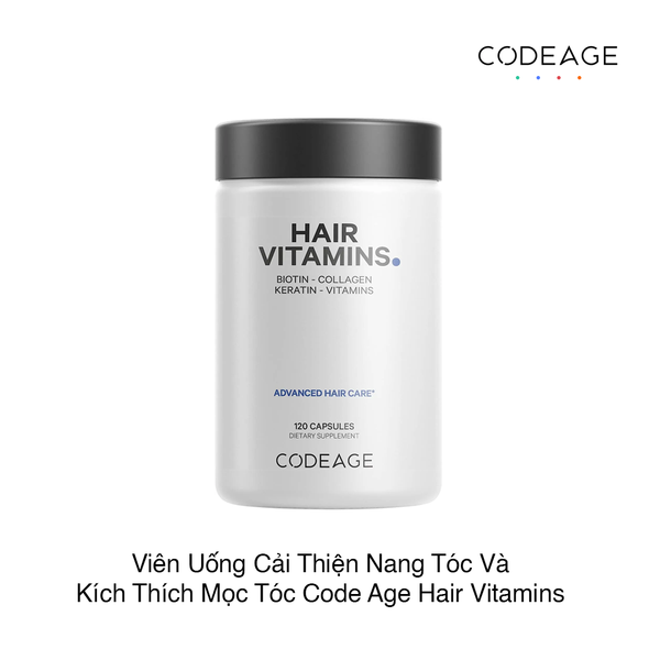 Viên Uống Cải Thiện Nang Tóc Và Kích Thích Mọc Tóc Code Age Hair Vitamins (120 viên) (Hũ)