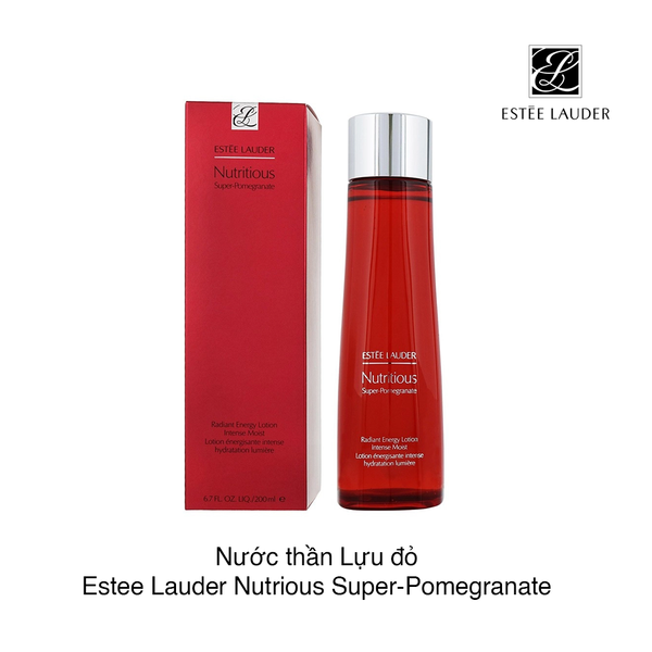 Nước thần Lựu đỏ Estee Lauder Nutrious Super-Pomegranate Radiant Energy Lotion Intense Moist 200ml (Hộp đỏ) (Hộp)