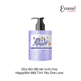 Sữa tắm đất sét nước hoa HappySkin Một Tình Yêu One Love 500ml (Tím) (Chai)
