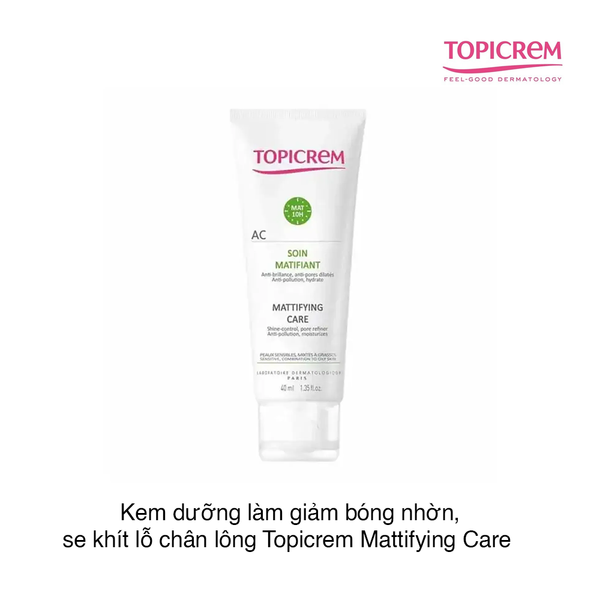 Kem dưỡng làm giảm bóng nhờn, se khít lỗ chân lông Topicrem Mattifying Care 40ml (Hộp)