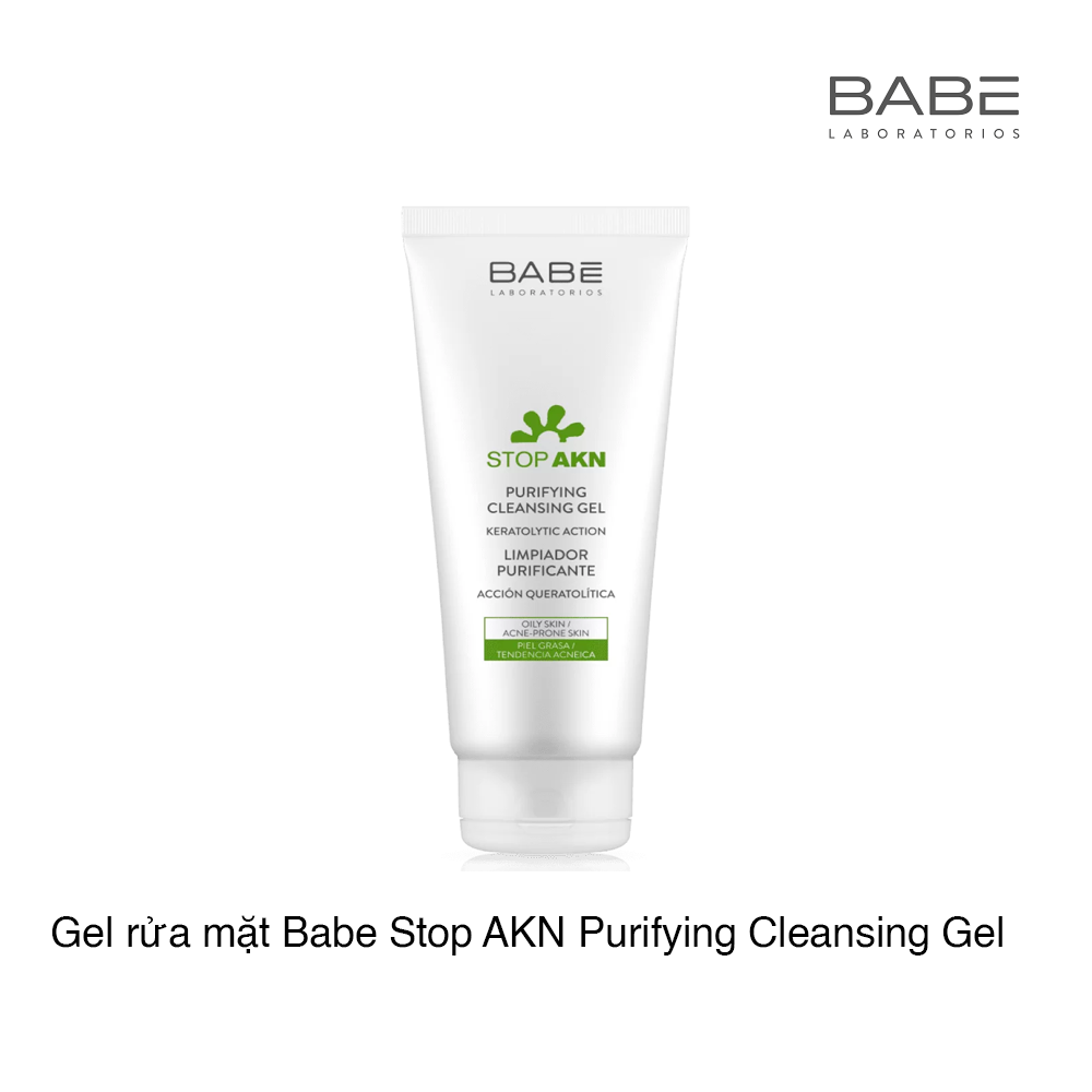 Gel rửa mặt Babe Stop AKN Purifying Cleansing Gel 200ml (Hộp)