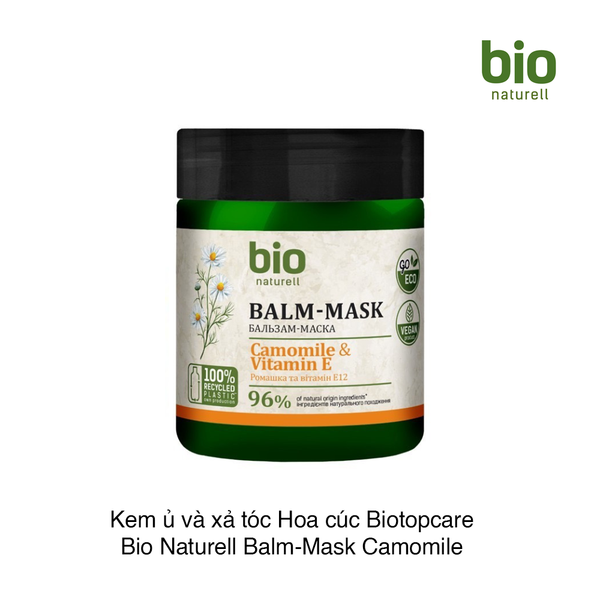 Kem ủ và xả tóc Hoa cúc Biotopcare Bio Naturell Balm-Mask Camomile 480ml