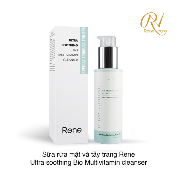 Sữa rửa mặt và tẩy trang Rene Ultra soothing Bio Multivitamin cleanser