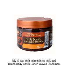 Tẩy tế bào chết toàn thân cà phê, quế Bilena Body Scrub Coffee Cloves Cinnamon 380g