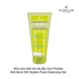 Sữa rửa mặt cho da dầu mụn Floslek Anti Acne 24h System Face Cleansing Gel 200ml