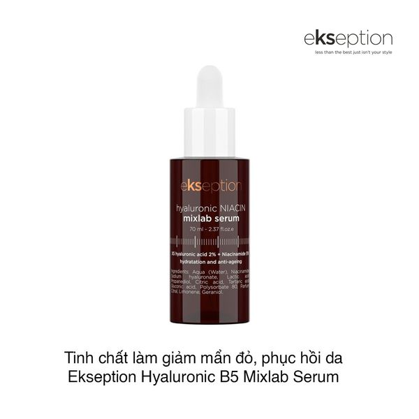 Tinh chất làm giảm mẩn đỏ, phục hồi da Ekseption Hyaluronic B5 Mixlab Serum 75ml (Hộp)