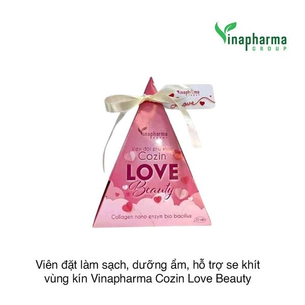 Viên đặt làm sạch, dưỡng ẩm, hỗ trợ se khít vùng kín Vinapharma Cozin Love Beauty (10 viên)
