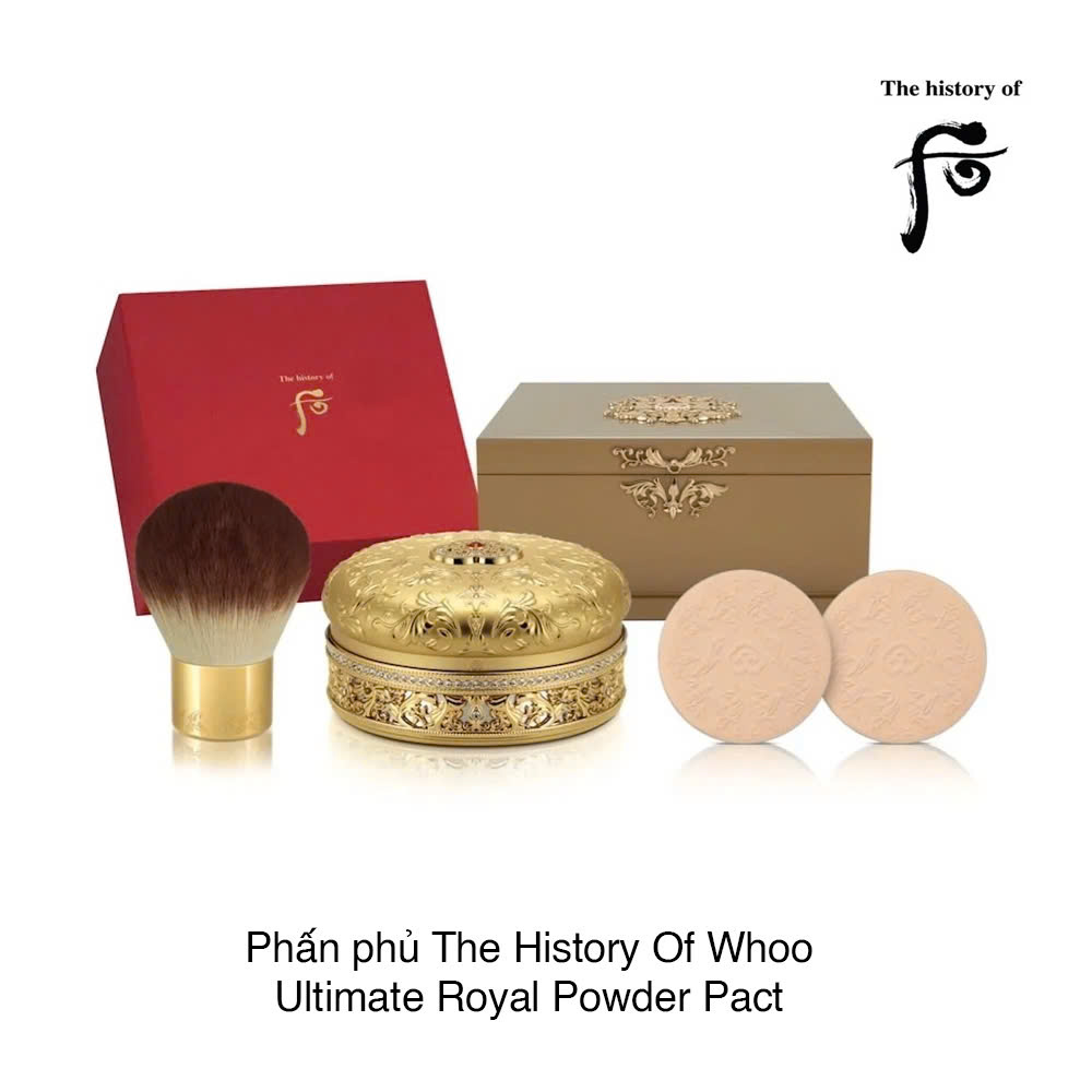Phấn phủ The History Of Whoo Ultimate Royal Powder Pact (Hộp đỏ - 4 món)