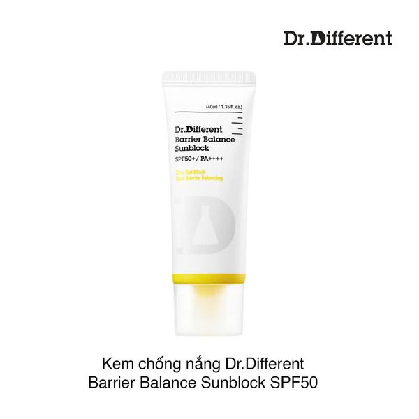 Kem chống nắng Dr.Different Barrier Balance Sunblock SPF50 40ml