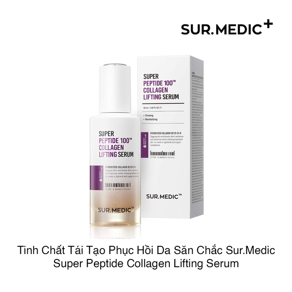 Tinh chất phục hồi và săn chắc da Sur.Medic Super Peptide 100 Collagen Lifting Serum