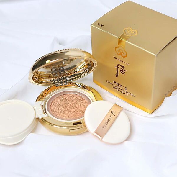 Phấn nước trang điểm The History Of Whoo Gongjinhyang:Mi Luxury Golden Cushion Glow SPF50 #21 (15g x2)