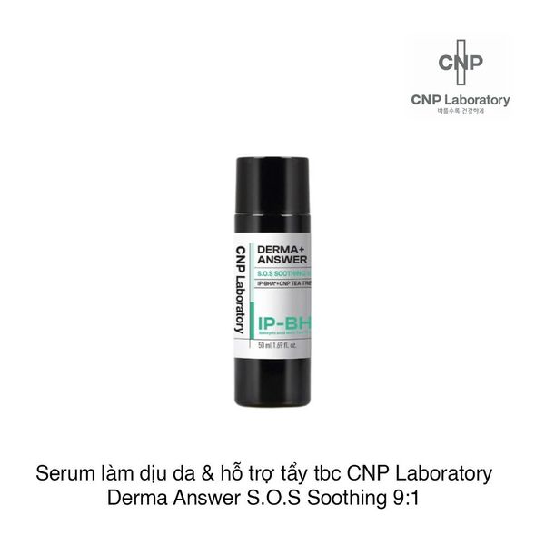 Tinh chất làm dịu da & hỗ trợ tẩy tbc CNP Laboratory Derma Answer S.O.S Soothing 9:1 Tonic Ampule IP-BHA 50ml