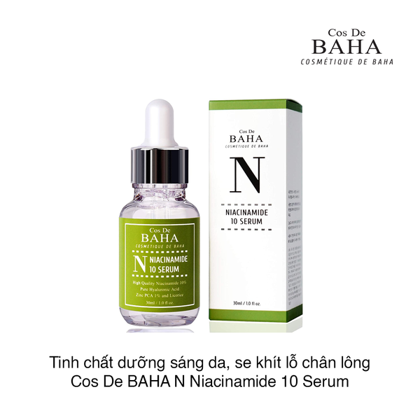 Tinh chất dưỡng sáng da, se khít lỗ chân lông Cos De BAHA N Niacinamide 10 Serum